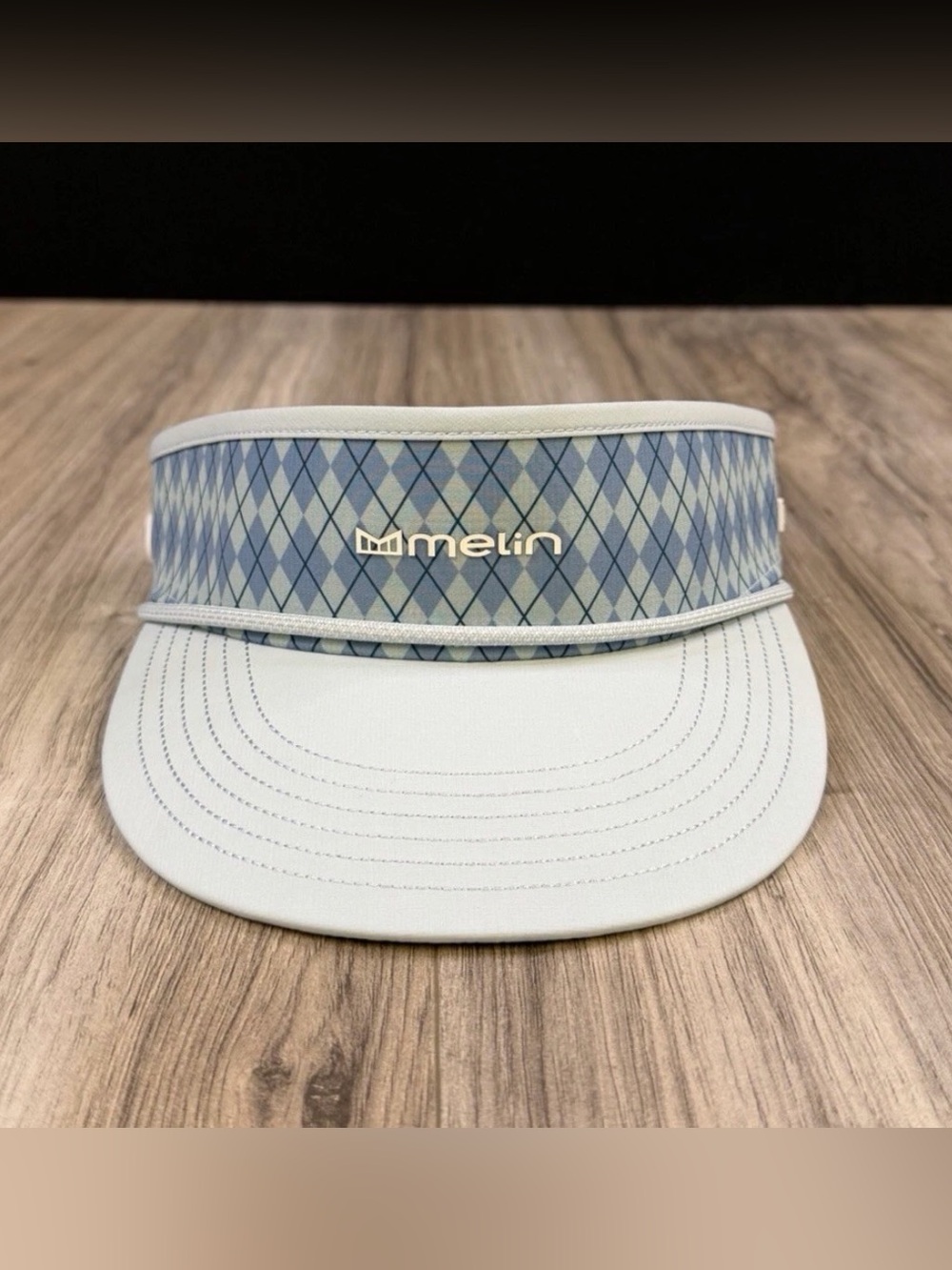 Melin Coast Hydro Links Collection Visor Blue Argyle Rope Golf OSFM NEW